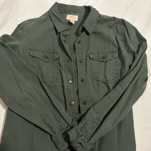Forever 21 Teal Button-Up Shirt